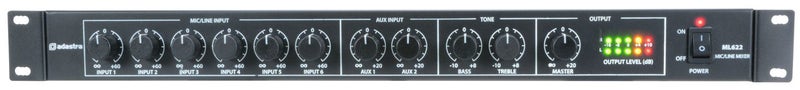 MIC/LINE Rack Mixer - 6 + 2 Inputs Carousel 2