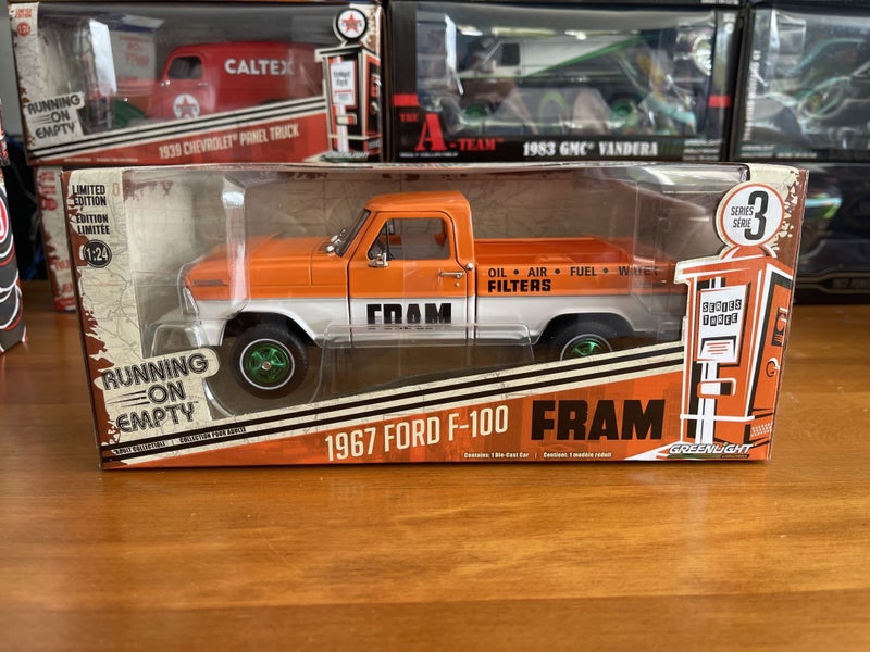 1/24 CHASE GREENLIGHT RUNNING ON EMPTY 1967 FORD F-100 FRAM Carousel 1