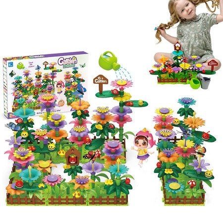 Flower Garden Building Blocks Brain Development Carousel 5