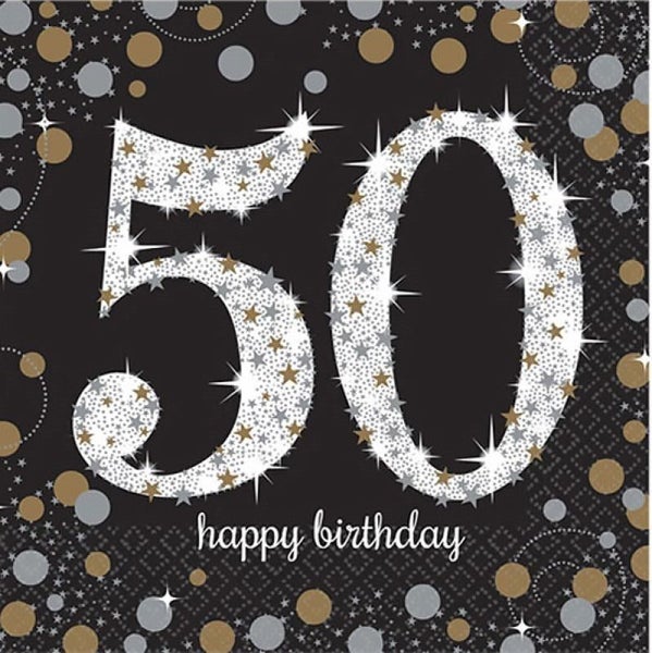Sparkling Celebration 50th Napkins (PK16) Carousel 1