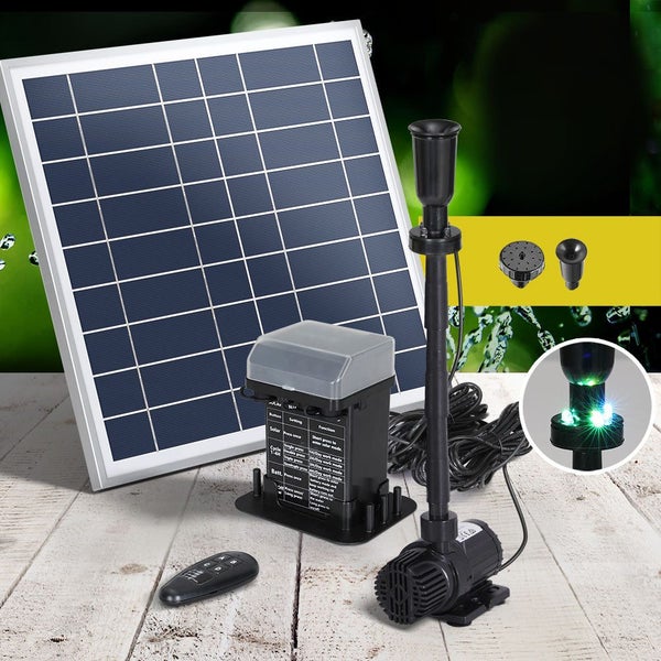 Gardeon Solar Pond Pump with Battery Kit LED Lights 9.8FT Carousel 7