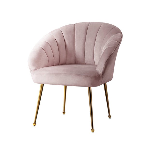 Artiss Armchair Velvet Pink Eloise Carousel 1
