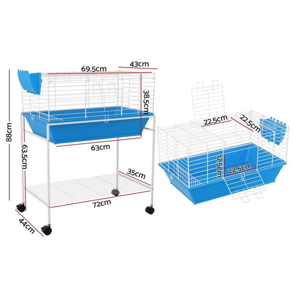 i.Pet Rabbit Cage 88cm Indoor Guinea Pig Carousel 2