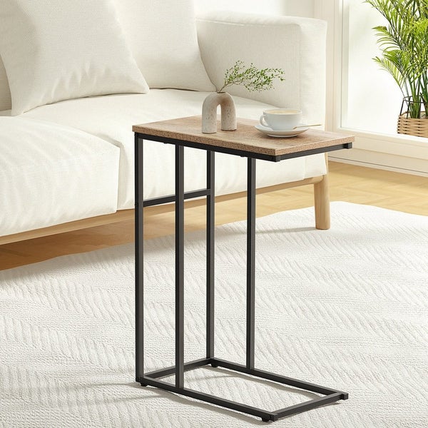 Artiss Coffee Table Side Table Walnut Anika Carousel 7