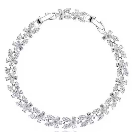 Silver Crystal Tennis Bracelet "Jelena" Carousel 1