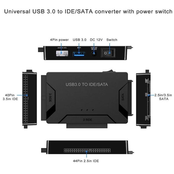 New USB 3.0 to SATA IDE Hard Drive Converter Afterpay Carousel 2