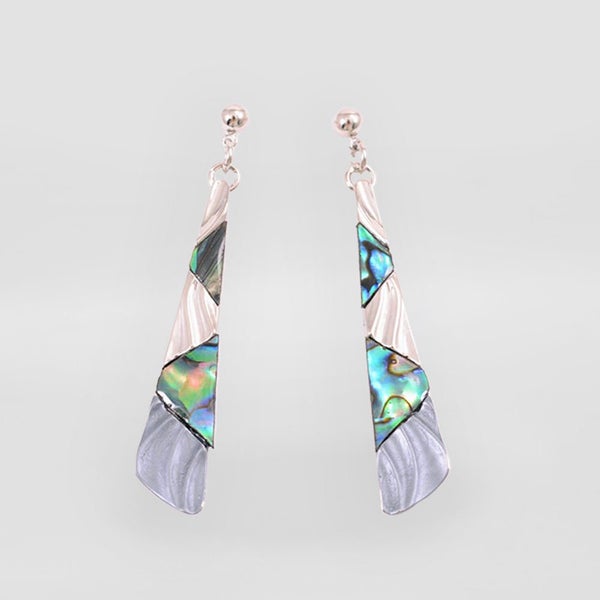 Paua Toki Rhodium Earrings Carousel 1