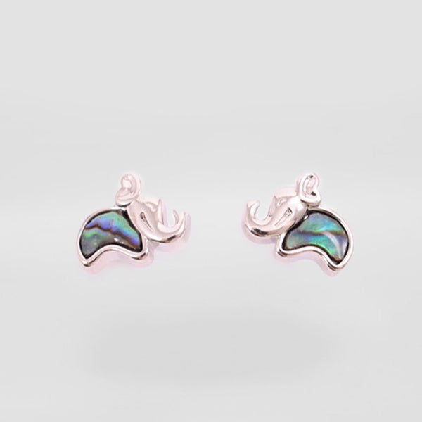 Paua Elephant Stud Earrings Carousel 1
