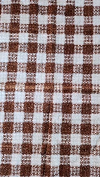 ~" Gingham Style Crocheted Vintage Tea Towel "~ Carousel 2