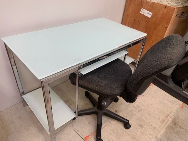 GLASS TOP DESK & OFFICE CHAIR Carousel 2