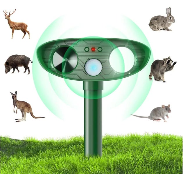 Ultrasonic Cat Deterrent,Solar Powered Deterrent Motion Sensor Pest Control Carousel 2