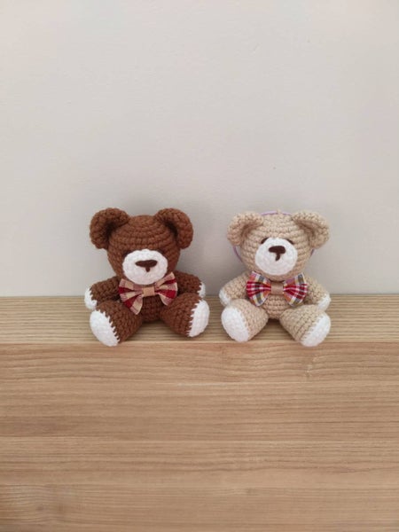 Handmade Crochet Teddy Bear Keychain Carousel 1