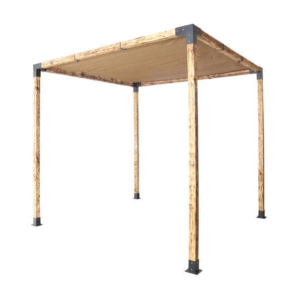 Roof Pergola Gazebo Shed Matte Black Steel Brackets and Coffee Screen DIY Kits Carousel 2