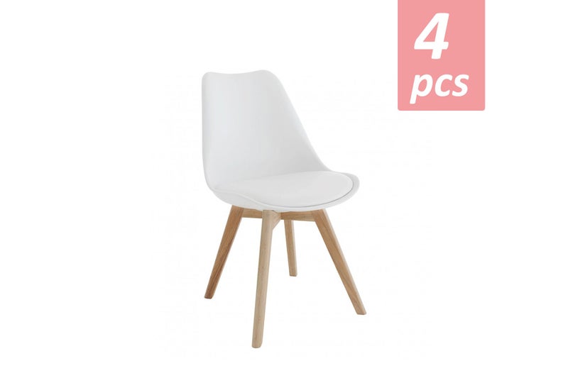 White Dining Chair x 4 Carousel 1