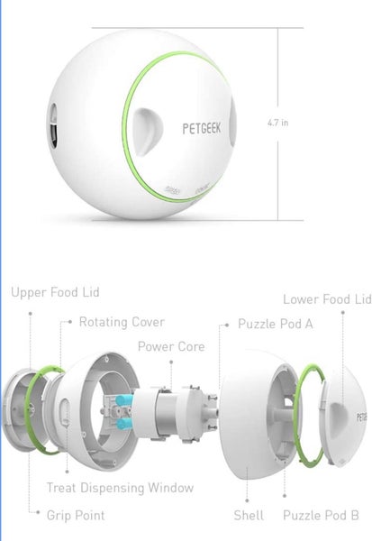 Pet Toy / Pet Treat PetGeek Foodie Orb Rolling Ball Treat Carousel 2