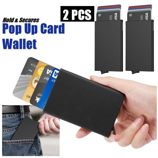 2Pack Slim Card Holder Wallet Pop Credit Cards Wallet *Local Buy* Carousel 1