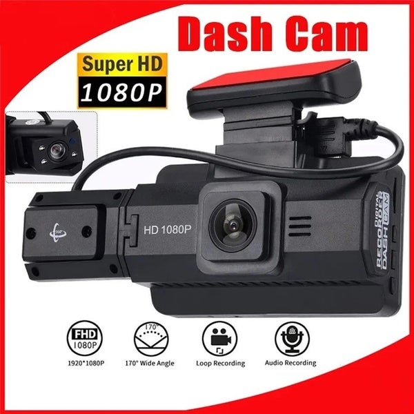 1080P FRONT & INSIDE Dash Cam Car DVR Driving Recorder Wide Angle Car Camera Carousel 7