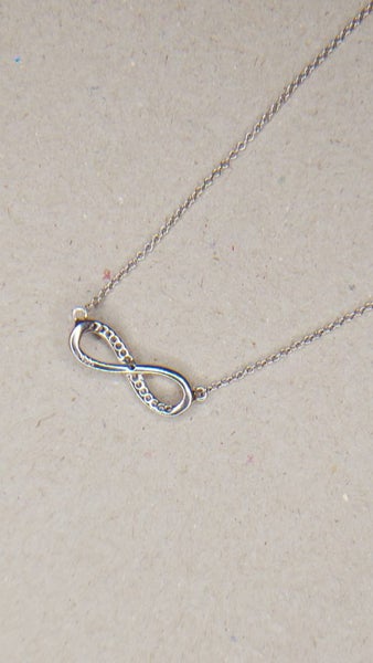 Ellani silver infinity necklace Carousel 2