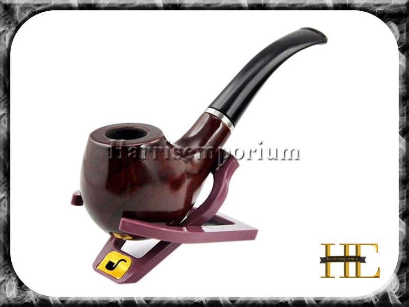 Gentleman's luxury wooden smoking pipe and stand GIFT for husband grandfather Carousel 1