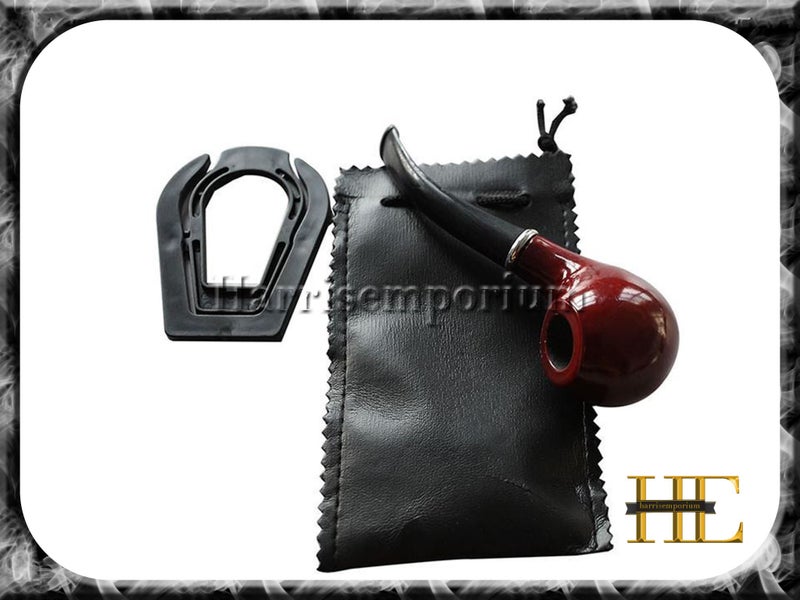Gentleman's luxury wooden smoking pipe and stand GIFT for husband grandfather Carousel 2