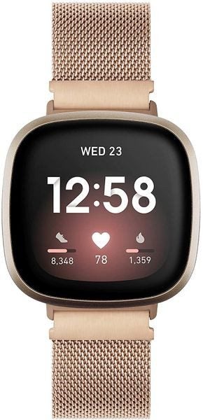 Fitbit Versa 3 Milanese Loop Strap Gold Carousel 1