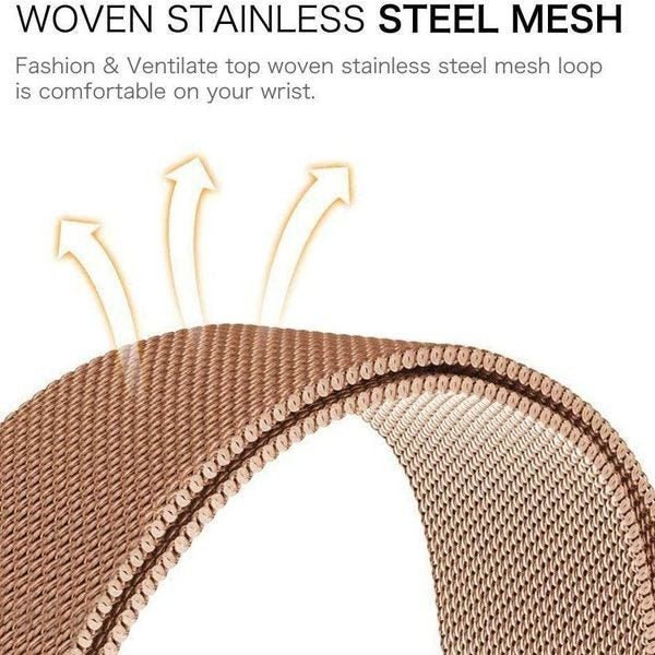 Fitbit Versa 3 Milanese Loop Strap Gold Carousel 2
