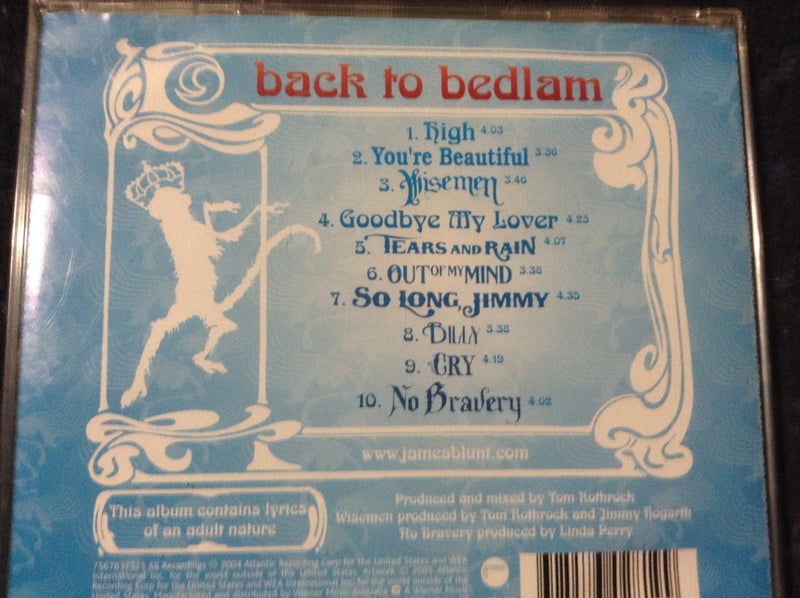 JAMES BLUNT , BACK TO BEDLAM . Carousel 2