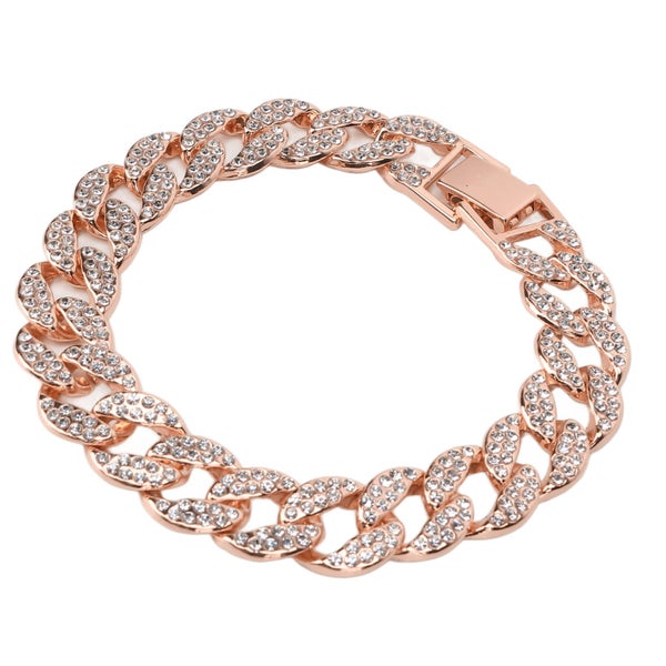 cuban bracelet rhinestone anklet cuba's chain hip hop couple cuban bracelet Carousel 8