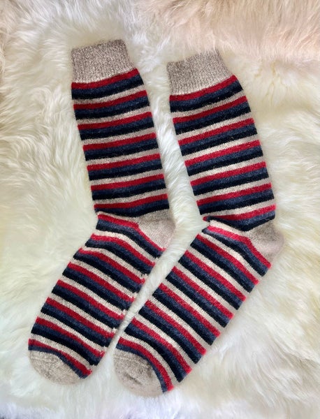 Possum Merino Multi Stripe Socks Carousel 1