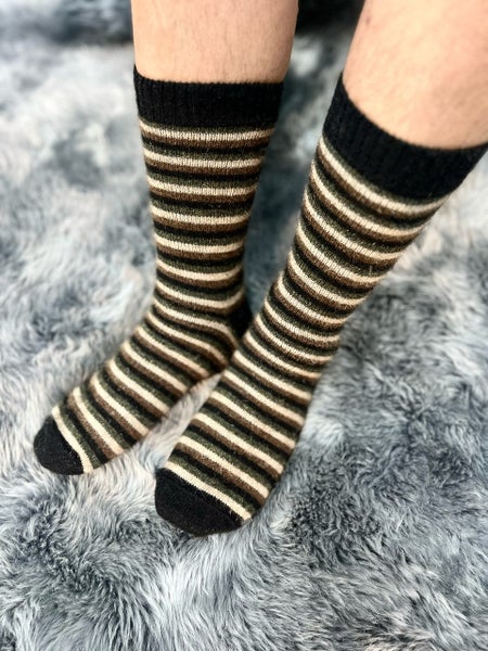 Possum Merino Multi Stripe Socks Carousel 2