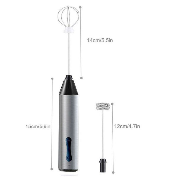 Elosung Rechargeable Electric Milk Frother Handheld Foam Maker Coffee Frothing W Carousel 2