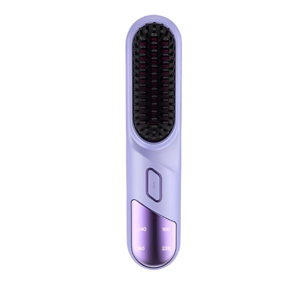 Elosung Purple 2 In 1 Rechargeable Hair Straightener Curler Styling Comb Dual Fu Carousel 1