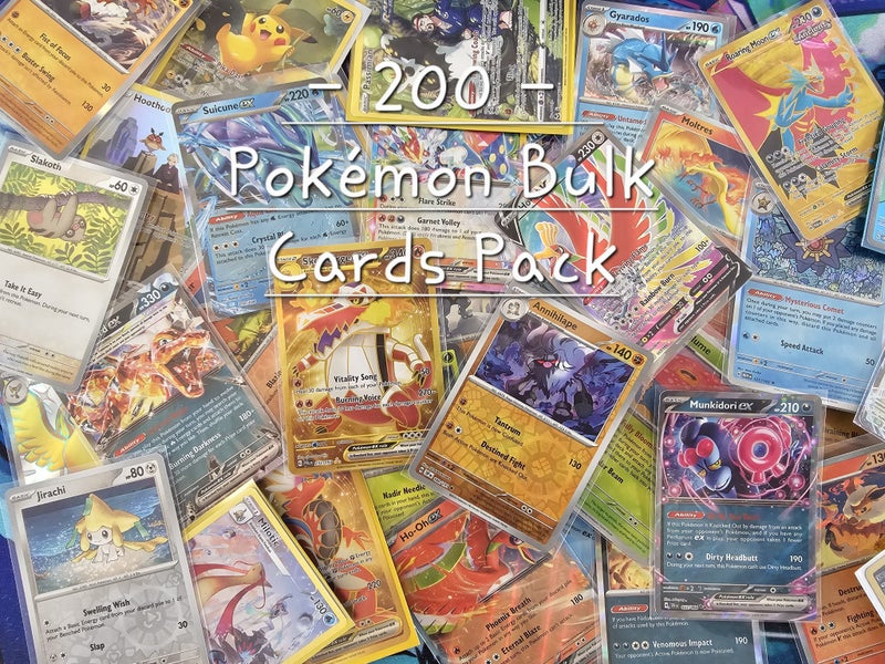 200 Pokémon Cards Bulk Pack Carousel 1