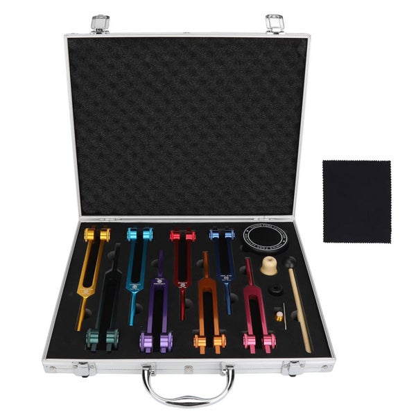 tuning fork set 8 Colors Tuning Fork Set Aluminum Alloy Multi Frequency Tuning Carousel 8