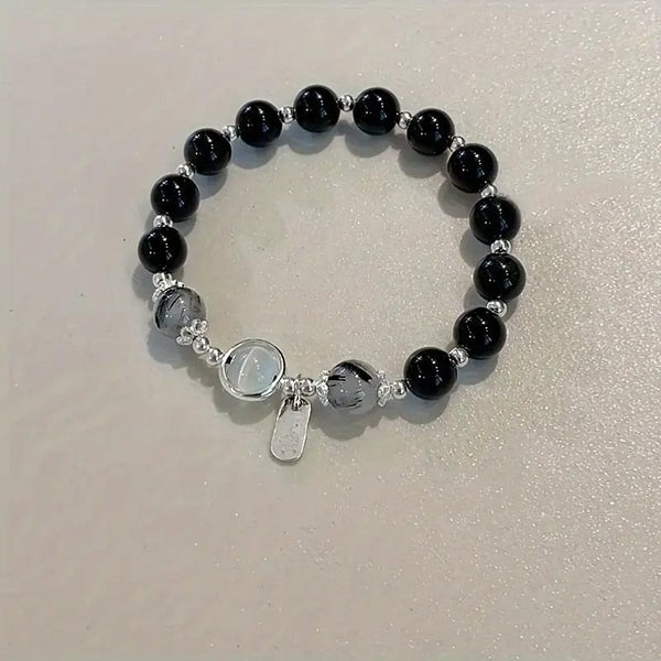 Elegant bracelet Black Obsidian Beaded Bracelet for Women Carousel 2