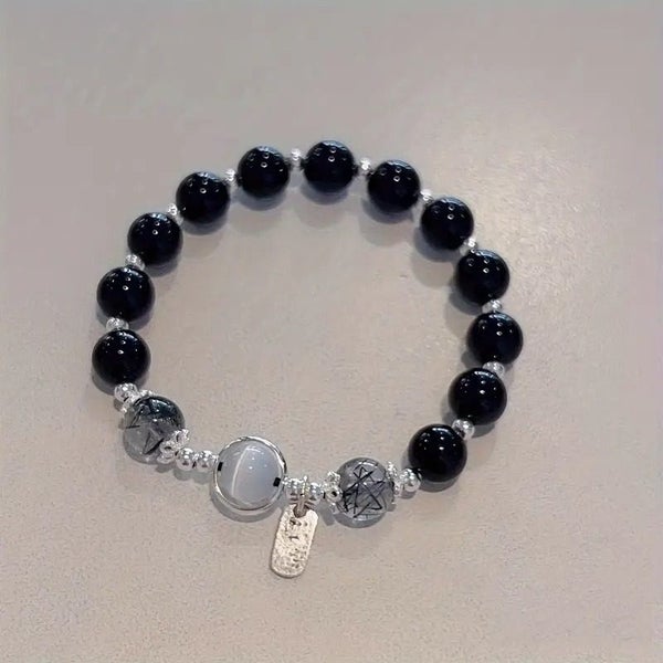 Elegant bracelet Black Obsidian Beaded Bracelet for Women Carousel 5