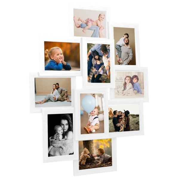 Collage Photo Frame for Picture 10 Pcs 13x18 Cm White Mdf Ttxino629433472832031125