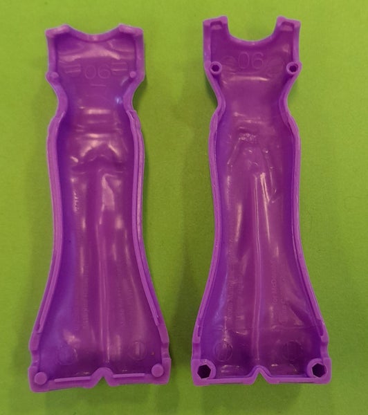 Polly Pocket toy, purple clip-on pants outfit for doll Carousel 3