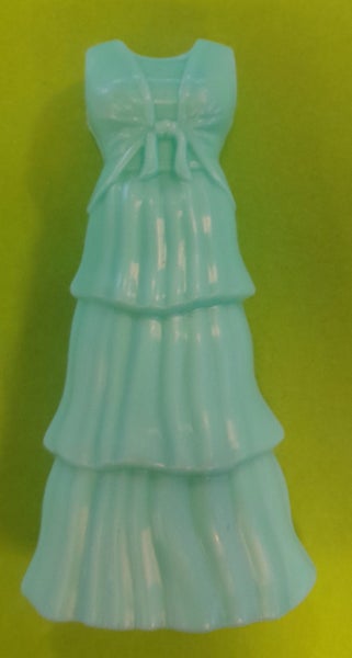 Polly Pocket toy, blue clip-on dress for doll Carousel 1