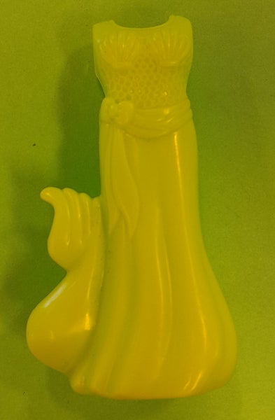 Polly Pocket toy, lime-green clip-on dress for doll Carousel 1