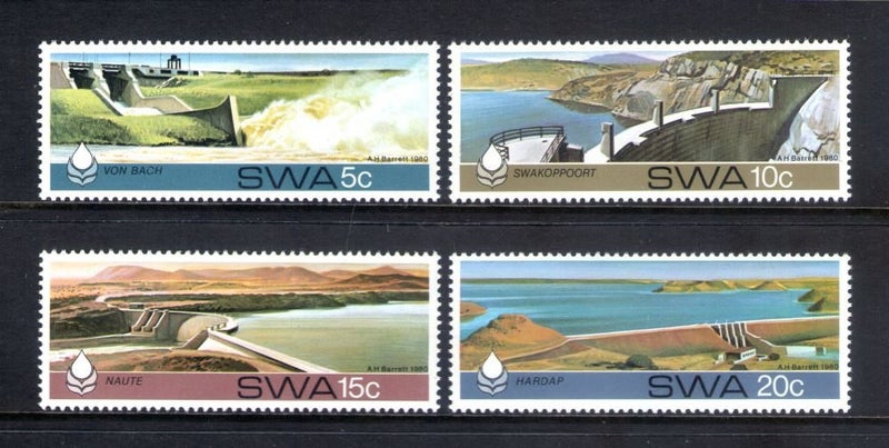 South West Africa - 1980 Water Conservation Set (4) - UHM - 369/72 Carousel 1