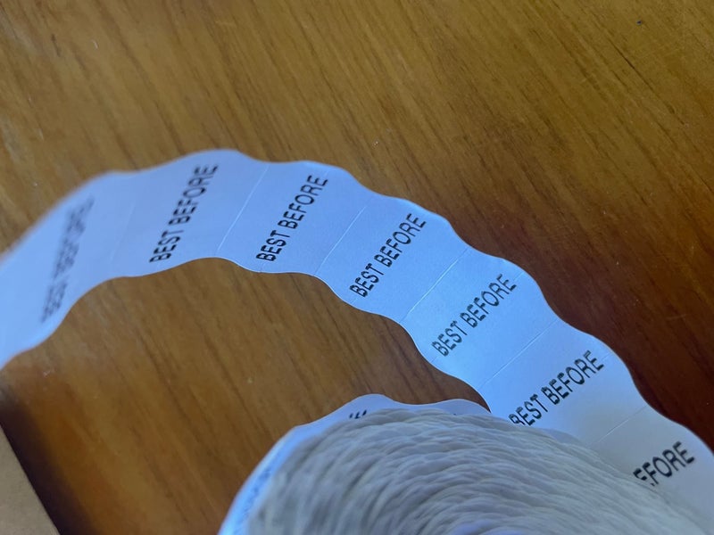 10x Roll Self-Adhesive Best Before Labels Carousel 2
