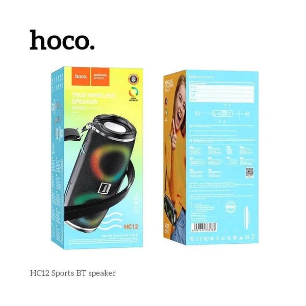 Hoco HC12 10W Premium Bluetooth Speaker w/ Light & Strap Black- Brand New Carousel 2