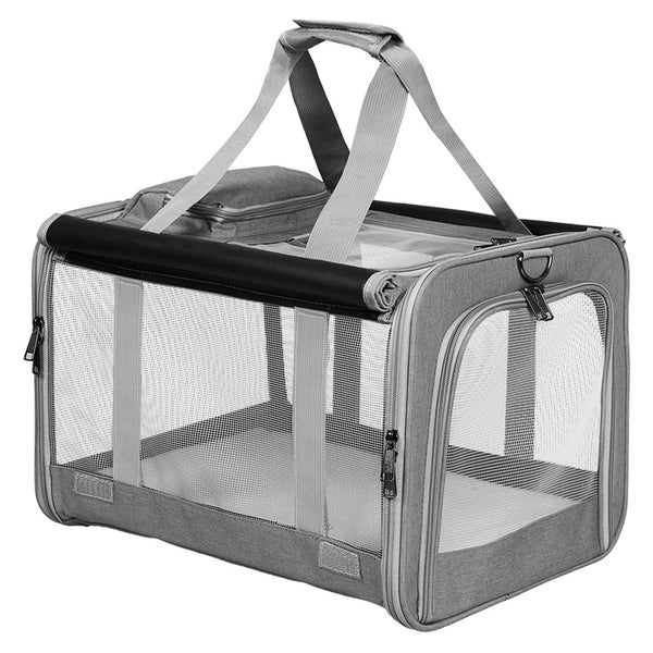 Goslash Picks 3 In 1 Pet Soft Crate Dog Cat Carrier Xl Size Grey Carousel 9