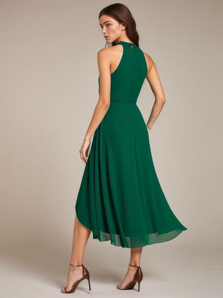 Corrie emerald halter bridesmaid dress s14 Express NZ wide63623663736066111