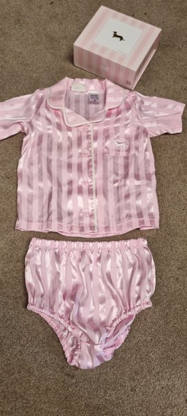Peter Alexander Pink Stripe Satin Pj Set - Size 18-24 months Carousel 1