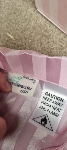 Peter Alexander Pink Stripe Satin Pj Set - Size 18-24 months Carousel 6
