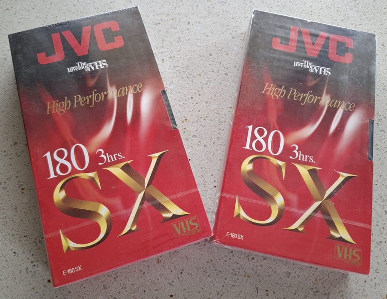JVC VHS E-180 Tapes x 2 Carousel 1