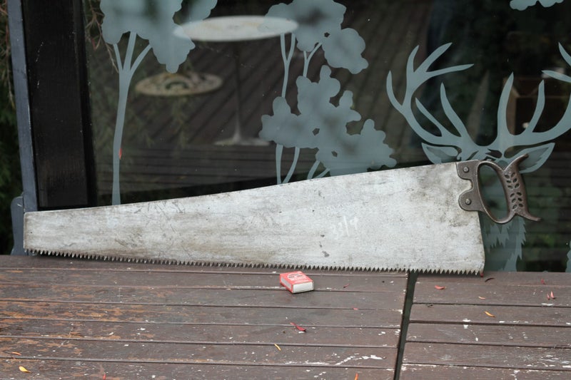 Large metal handle Cross-cut Saw Carousel 1