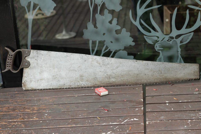 Large metal handle Cross-cut Saw Carousel 3